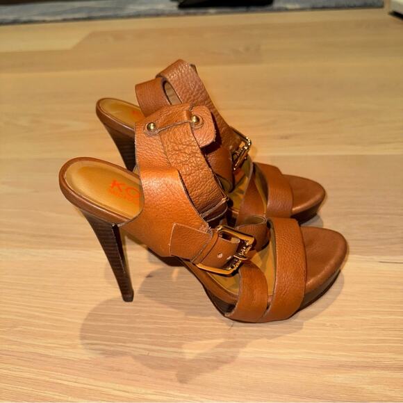 Kors by Michael Kors Paris Platform Sandals in Brown 8.5 - Picture 2 of 7